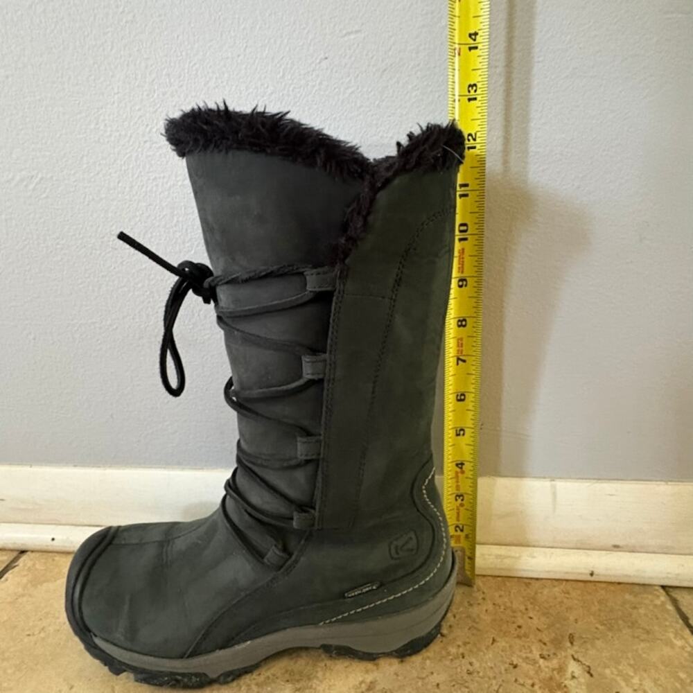 Keen Brighton Tall Winter Boots Womens 7 Gray Waterproof Fur Lined Snow Boots - Picture 9 of 9